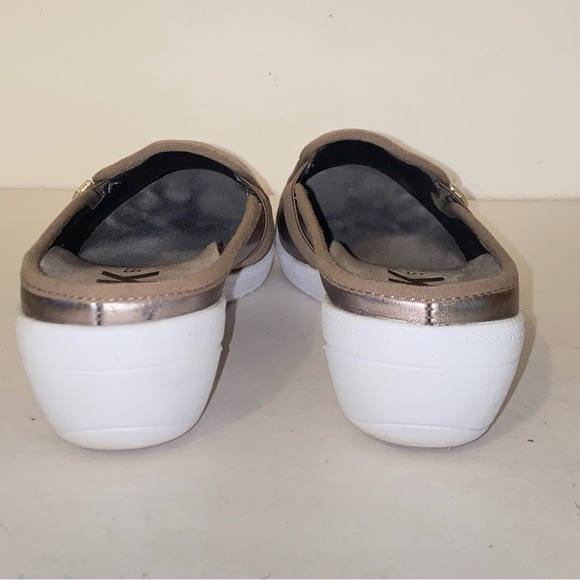 Anne Klein AK Sport Bronze Metallic Slip On Wedge Slides Mules - Picture 9 of 16
